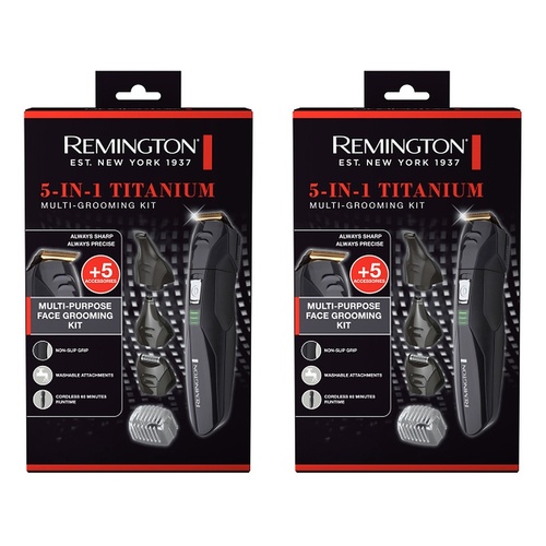 Remington 5-in-1 Titanium Multi-Grooming Kit Pack of 2