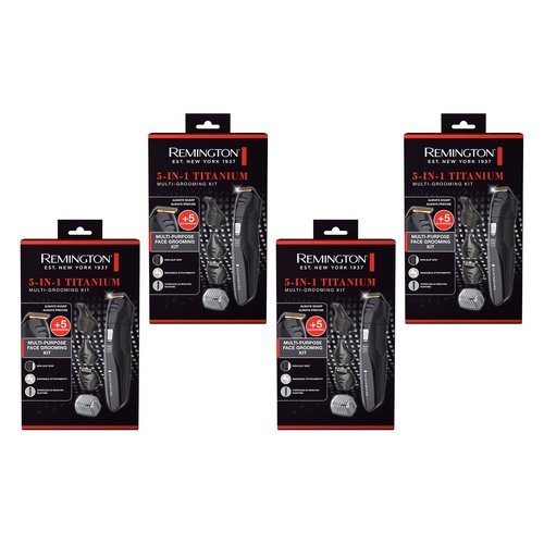 Remington 5-in-1 Titanium Multi-Grooming Kit Pack of 4