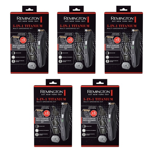 Remington 5-in-1 Titanium Multi-Grooming Kit Pack of 5
