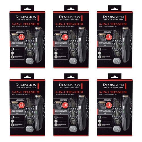 Remington 5-in-1 Titanium Multi-Grooming Kit Pack of 6