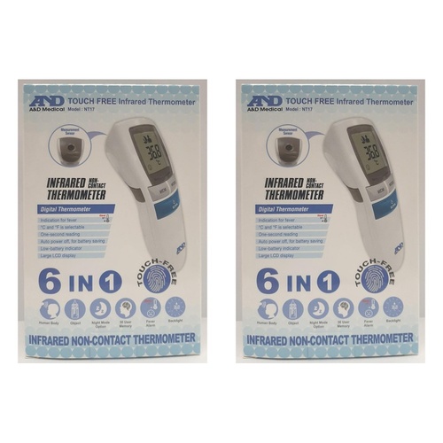 A&D Touch Free Infrared Thermometer Pack of 2