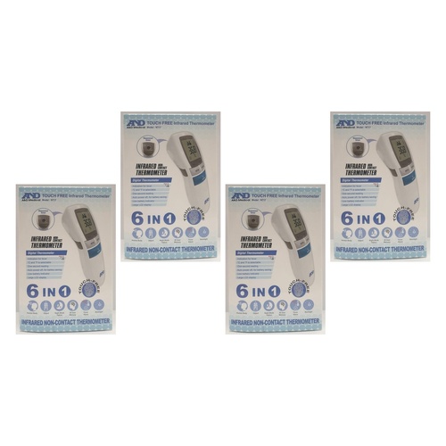 A&D Touch Free Infrared Thermometer Pack of 4