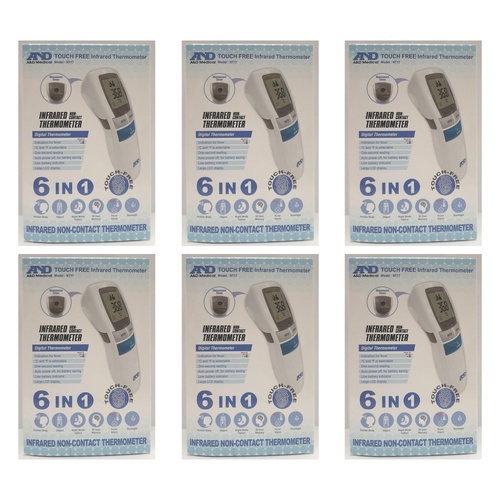 A&D Touch Free Infrared Thermometer Pack of 6