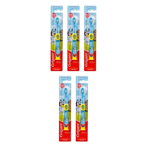 Colgate Kids Junior Bluey Toothbrush Extra Soft Pack of 5