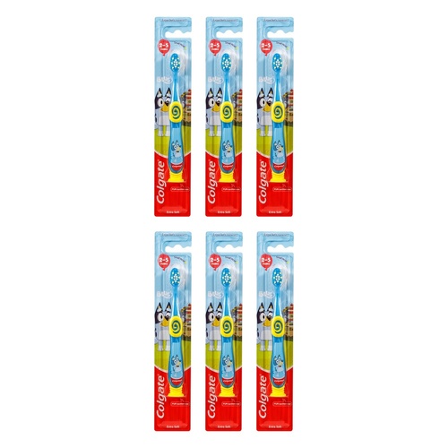 Colgate Kids Junior Bluey Toothbrush Extra Soft Pack of 6