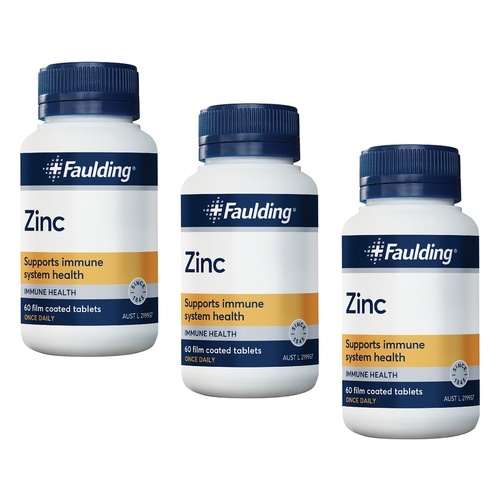 Faulding Zinc 60 Tablets Pack of 3