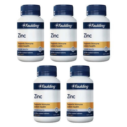 Faulding Zinc 60 Tablets Pack of 5