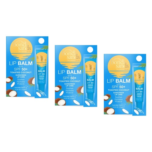 Bondi Sands Coconut Lip Balm SPF50+ 10g Pack of 3