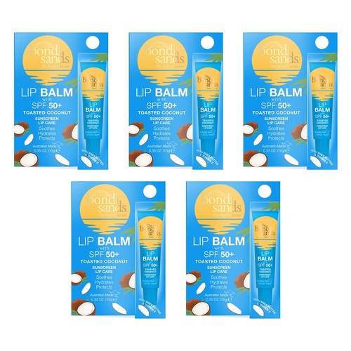 Bondi Sands Coconut Lip Balm SPF50+ 10g Pack of 5