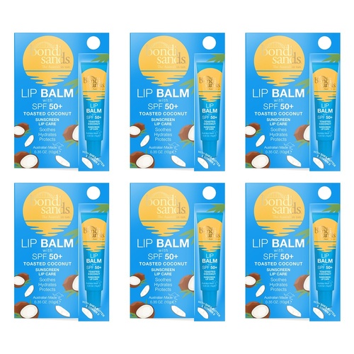 Bondi Sands Coconut Lip Balm SPF50+ 10g Pack of 6