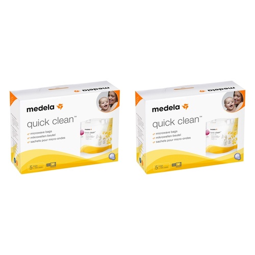 Medela Quick Clean Microwave Bags 5 Pack Bundle of 2