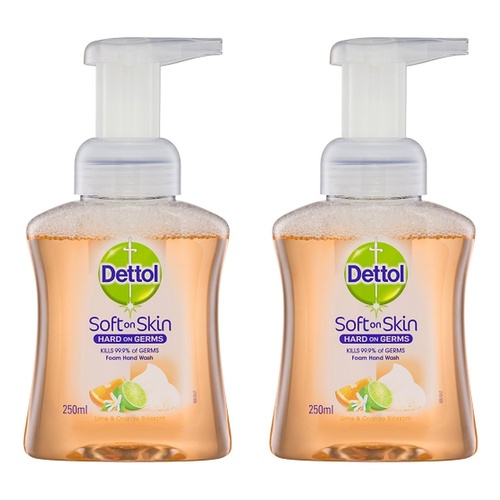 Dettol Foam Hand Wash Lime and Orange Blossom 250mL Pack of 2
