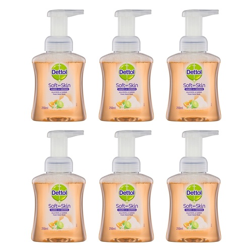 Dettol Foam Hand Wash Lime and Orange Blossom 250mL Pack of 6