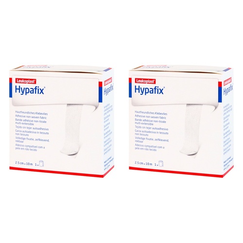 Hypafix Elastic Adhesive Fixation Tape 2.5cm x 10m Pack of 2