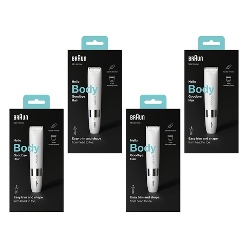 Braun Body Mini Trimmer BS1000 Pack of 4