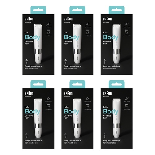 Braun Body Mini Trimmer BS1000 Pack of 6