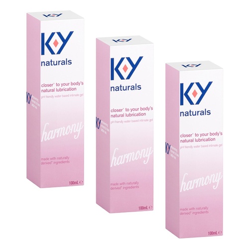 Durex KY Naturals Harmony Intimate Gel 100mL Pack of 3