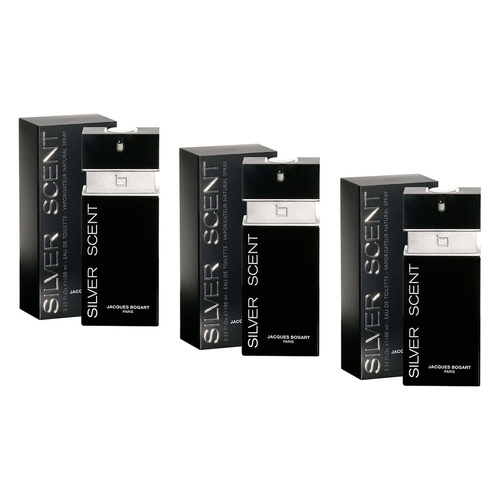 Jacques Bogart Silver Scent EDT 100mL Pack of 3