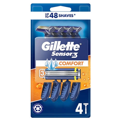 Gillette Sensor3 Comfort Disposable Razors 4 Pack