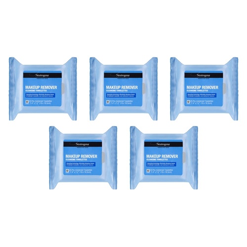Neutrogena® Makeup Remover Cleansing Towelettes 25 Wipes Pack of 5