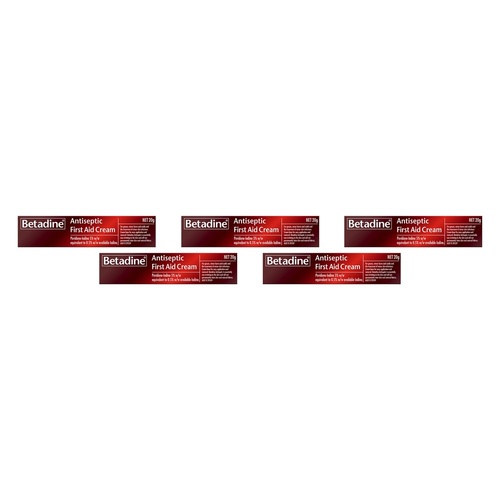 Betadine Antiseptic First Aid Cream 20g Pack of 5