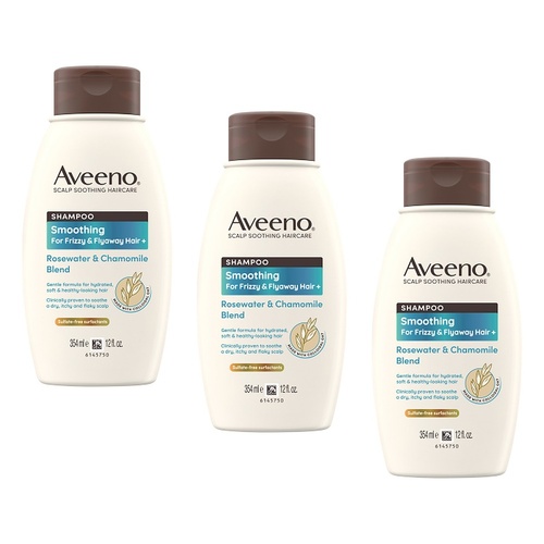 Aveeno Rose Water & Chamomile Shampoo for Dry Hair 354mL Pack of 3