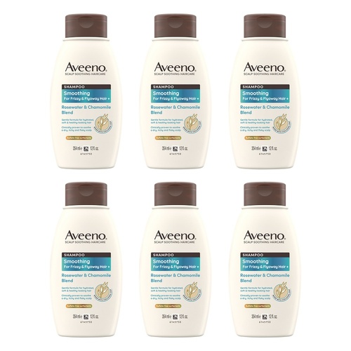 Aveeno Rose Water & Chamomile Shampoo for Dry Hair 354mL Pack of 6