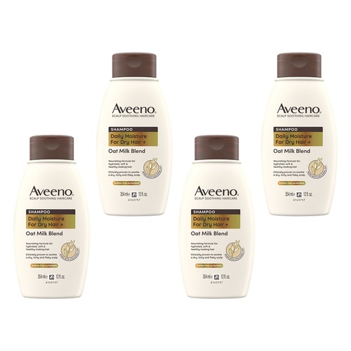 Aveeno Oat Milk Blend Moisturising Shampoo for Dry & Damaged Hair Pack of 4