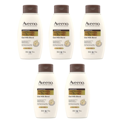 Aveeno Oat Milk Blend Moisturising Shampoo for Dry & Damaged Hair Pack of 5