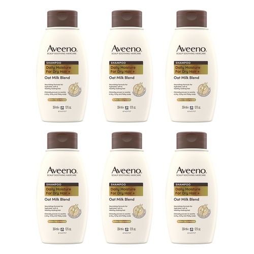 Aveeno Oat Milk Blend Moisturising Shampoo for Dry & Damaged Hair Pack of 6