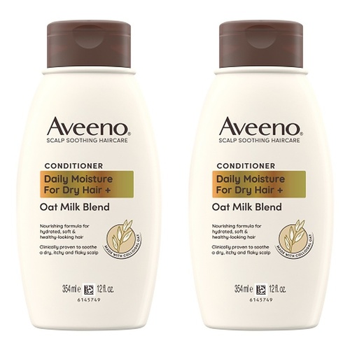 Aveeno Oat Milk Blend Moisturising Conditioner for Dry & Damaged Hair Pack of 2