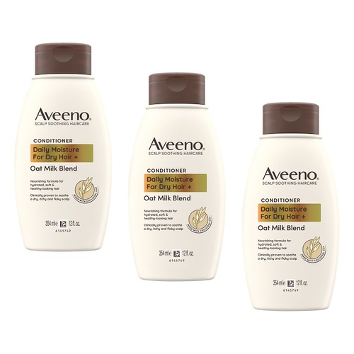 Aveeno Oat Milk Blend Moisturising Conditioner for Dry & Damaged Hair Pack of 3