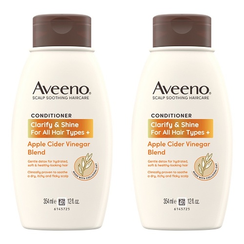 Aveeno Apple Cider Vinegar Clarifying Conditioner for Dull Hair 354mL Pack of 2