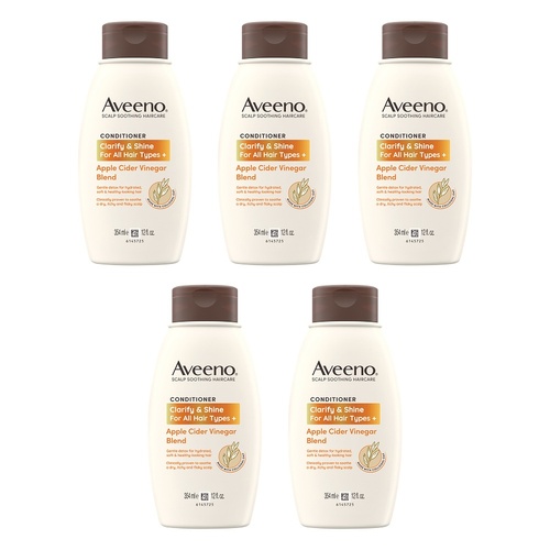 Aveeno Apple Cider Vinegar Clarifying Conditioner for Dull Hair 354mL Pack of 5