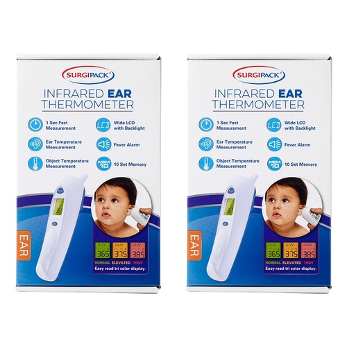 SurgiPack Infrared Ear Thermometer Pack of 2