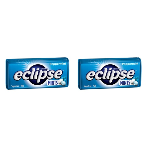 Eclipse Peppermint Sugar Free Mints 40g x 12 Bundle of 2