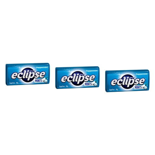 Eclipse Peppermint Sugar Free Mints 40g x 12 Bundle of 3