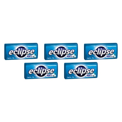 Eclipse Peppermint Sugar Free Mints 40g x 12 Bundle of 5