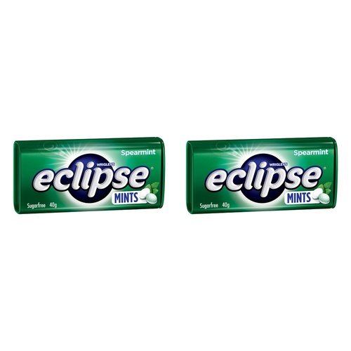 Eclipse Spearmint Sugar Free Mints 40g x 12 Bundle of 2