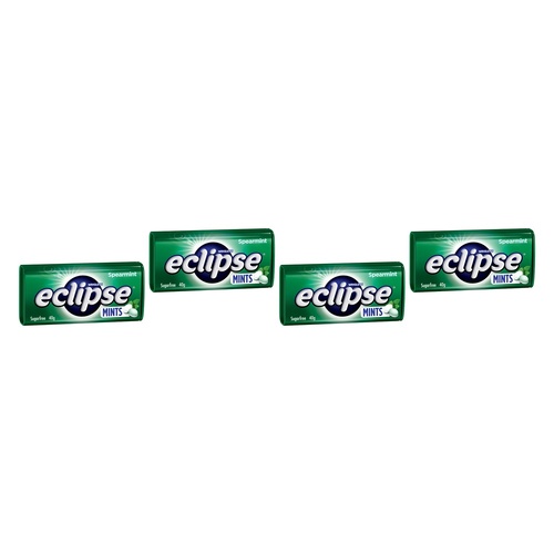 Eclipse Spearmint Sugar Free Mints 40g x 12 Bundle of 4