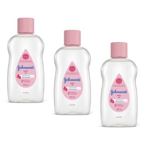 Johnson's Baby Oil 200mL Pack of 3
