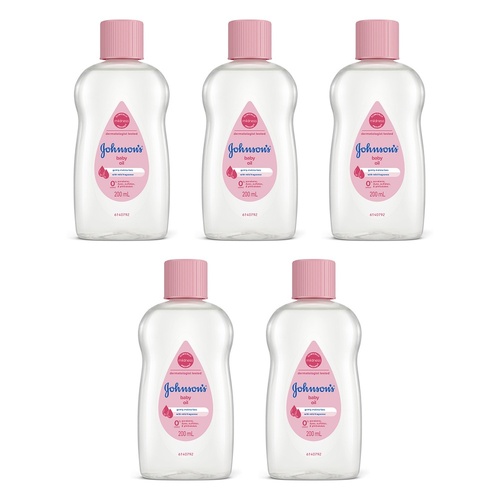 Johnson's Baby Oil 200mL Pack of 5
