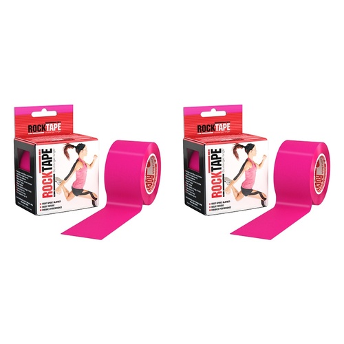 RockTape Sports Tape Pink 5cm x 5m Pack of 2