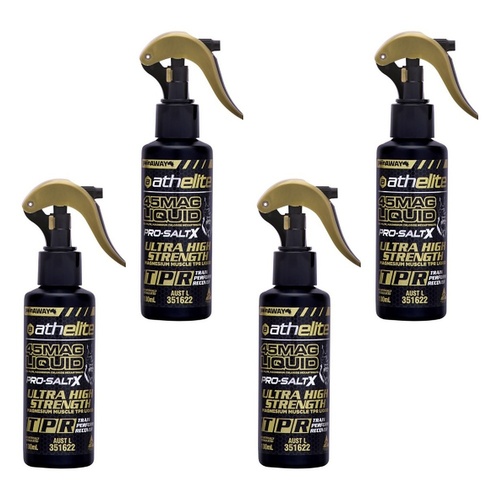 Athelite X Armour Magnesium Spray 100mL Pack of 4