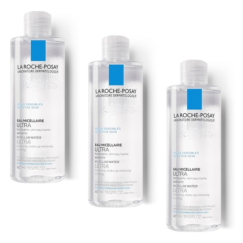 La Roche-Posay Micellar Water Sensitive and Reactive Skin 400mL Pack of 3