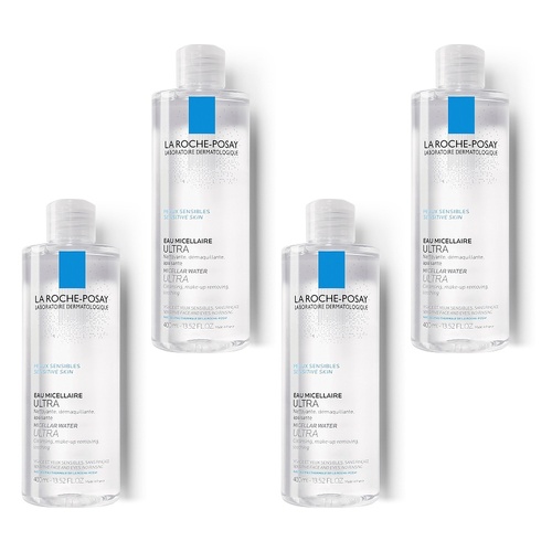 La Roche-Posay Micellar Water Sensitive and Reactive Skin 400mL Pack of 4
