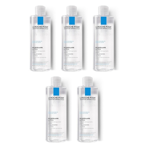 La Roche-Posay Micellar Water Sensitive and Reactive Skin 400mL Pack of 5
