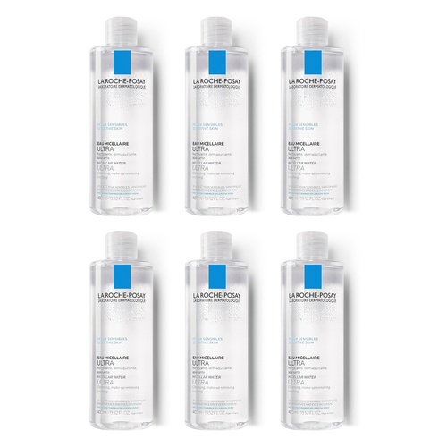 La Roche-Posay Micellar Water Sensitive and Reactive Skin 400mL Pack of 6
