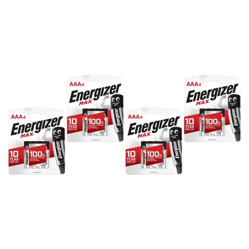 Energizer Max AAA Alkaline Batteries 4 Pack Bundle of 4