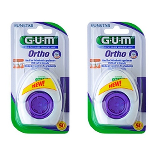 G.U.M Orthodontic Floss Blister Pack 50 Bundle of 2